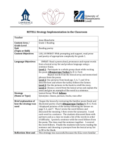 Lexical Array - 1st Grade Reading - Preparing Excellent Teachers of