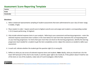 Assessment Score Reporting Template Worksheet