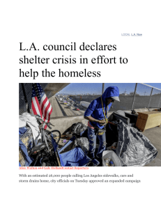 Shelter Crisis in LA 11/15