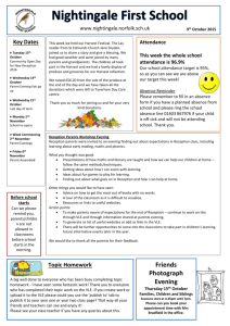 Newsletter 9th October - Nightingale First School