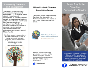 UMass Psychotic Disorders Consultation Service
