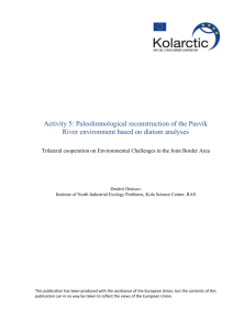 Activity 5: Paleolimnological reconstruction of the Pasvik River
