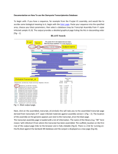 Documentation on How To use the Oomycete Transcriptomics