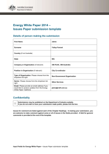 350 Perth Submission Energy Issues Paper