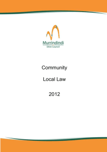 Community Local Law (Word) - Murrindindi Shire Council
