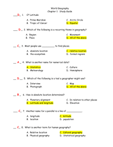 WG CH 1 Study Guide Key - WorldGeographyGold