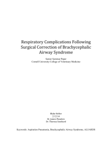 Respiratory Complications Following Surgical Correction of