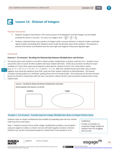 Grade 7 Mathematics Module 2, Topic B, Lesson 12