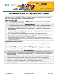 KES Instructional Job Descriptions/Consent (e2091)