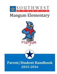 Mangum Parent Student Handbook 2015-2016