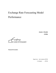 Exchange Rate Forecasting Model Performance
