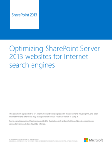 Optimizing SharePoint Server 2013 websites for Internet