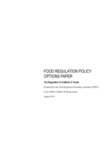 Food Regulation Policy Options Paper