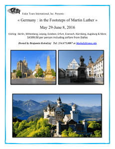 Eskin Tours International, Inc. Presents : « Germany : in the