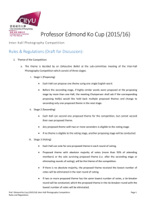 Prof. Edmond Ko Cup Inter-Hall Photography Competition Rules