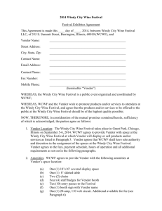 Fall Wine Festival Food Vendor Agreement