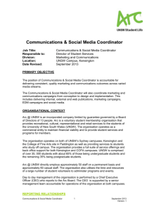 Communications & Social Media Coordinator - PD