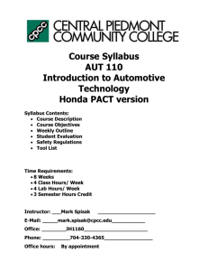 AUT 110 Honda PACT 2011