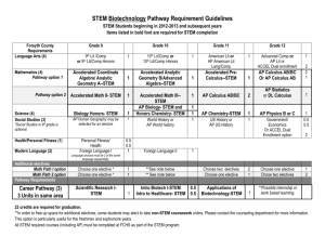 STEM Biotechnology Pathway Requirement Guidelines