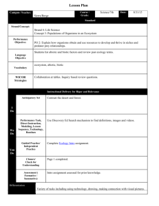 Q1 Week 6 Berge - Ecology Intro