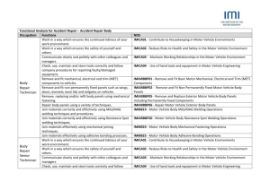 Functional Analysis - Accident Repair Body