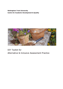 Alternative & inclusive assessment practices at NTU