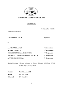 (i) The 1 st and 2 nd Respondents` arguments