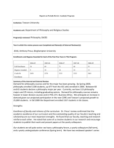 Reports on Periodic Review Academic Programs Institution: Towson