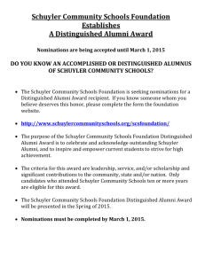 Criteria for Award Nomination