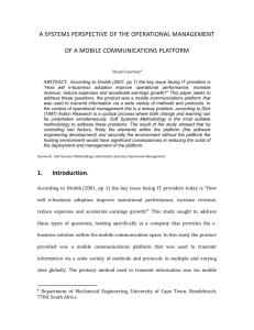 A Systems Perspective of the Operational Management of a Mobile