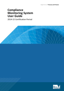 Compliance Monitoring System User Guide