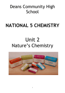 national 5 chemistry - Deans Community High School