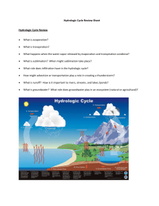Hydrologic review sheet