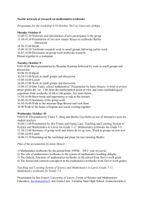 Program - Nordic network of research on mathematics textbooks