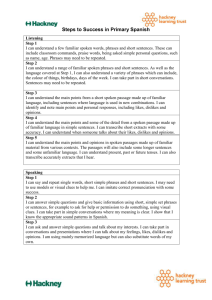 Steps to Success in Primary Spanish