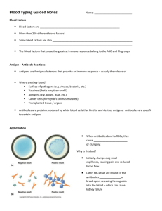 Blood Typing Guided Notes