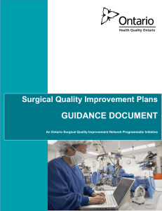 This Surgical Quality Improvement Plan Guidance Document has