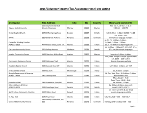 UWay VITA Tax Preparation Sites 2015