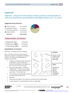 Grade 4 Mathematics Module 3, Topic G, Lesson 32