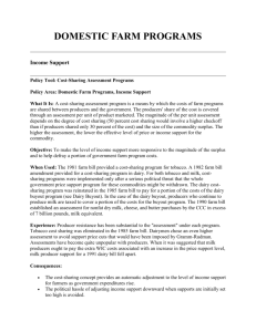 Domestic Farm Programs - The Agricultural & Food Policy Center