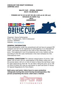 (C) & CAT III (B) (140 cm & 130 cm) Schedule for Baltic Cup 2015
