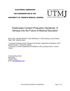 utmj submission template - University of Toronto Medical Journal