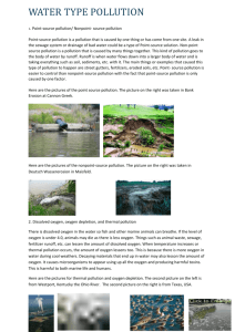 WATER TYPE POLLUTION 1. Point-source pollution/ Nonpoint