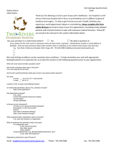 Dermatology Questionnaire - Two Rivers Veterinary Hospital
