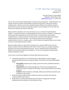 PA 5490-2 Implementation of Social Policy
