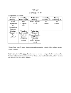 Chapters 11-24 Student Packet, Worksheets, and Quiz