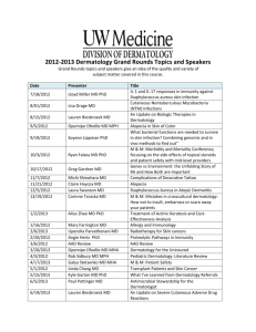 2012-2013 Dermatology Grand Rounds Topics and Speakers