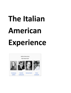The Italian American Experience