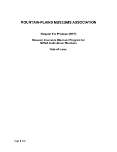RFP - The Mountain-Plains Museums Association