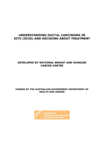 Understanding ductal carcinoma in situ (DCIS